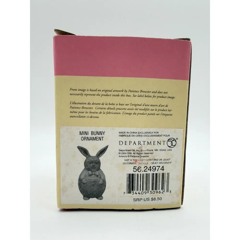 Department 56 Krinkles Mini Bunny Ornament 2” by Patience Brewster Easter Decor